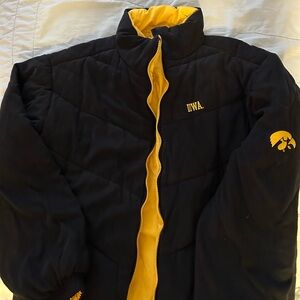 Iowa Women’s Black and Yellow Jacket
Iowa Hawkeye Reversible Coat